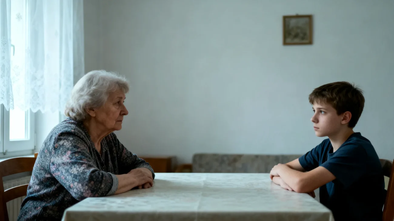 Babcia ma trudności w prowadzeniu głębszych rozmów emocjonalnych ze swoimi dorosłymi wnukami, co prowadzi do powierzchownych kontaktów i poczucia dystansu w relacji"
