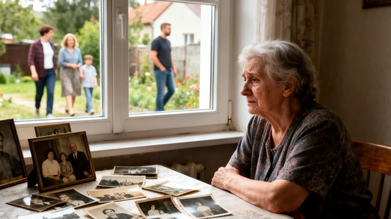 Babcia odczuwa silne poczucie winy wobec swoich dorosłych wnuków, ponieważ uważa, że w przeszłości nie poświęciła im wystarczająco dużo czasu i uwagi, gdy byli mali. Teraz próbuje to nadrobić, ale młodzi dorośli są już niezależni i zajęci własnym życiem, co pogłębia jej poczucie straty i żal."
